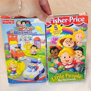 Fisher Price Little People VHS Lot Big Discoveries Discovering Your Neighborhood